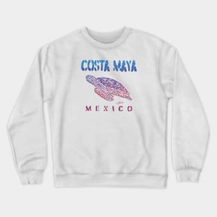 Costa Maya, Mexico, Gliding Sea Turtle Crewneck Sweatshirt
